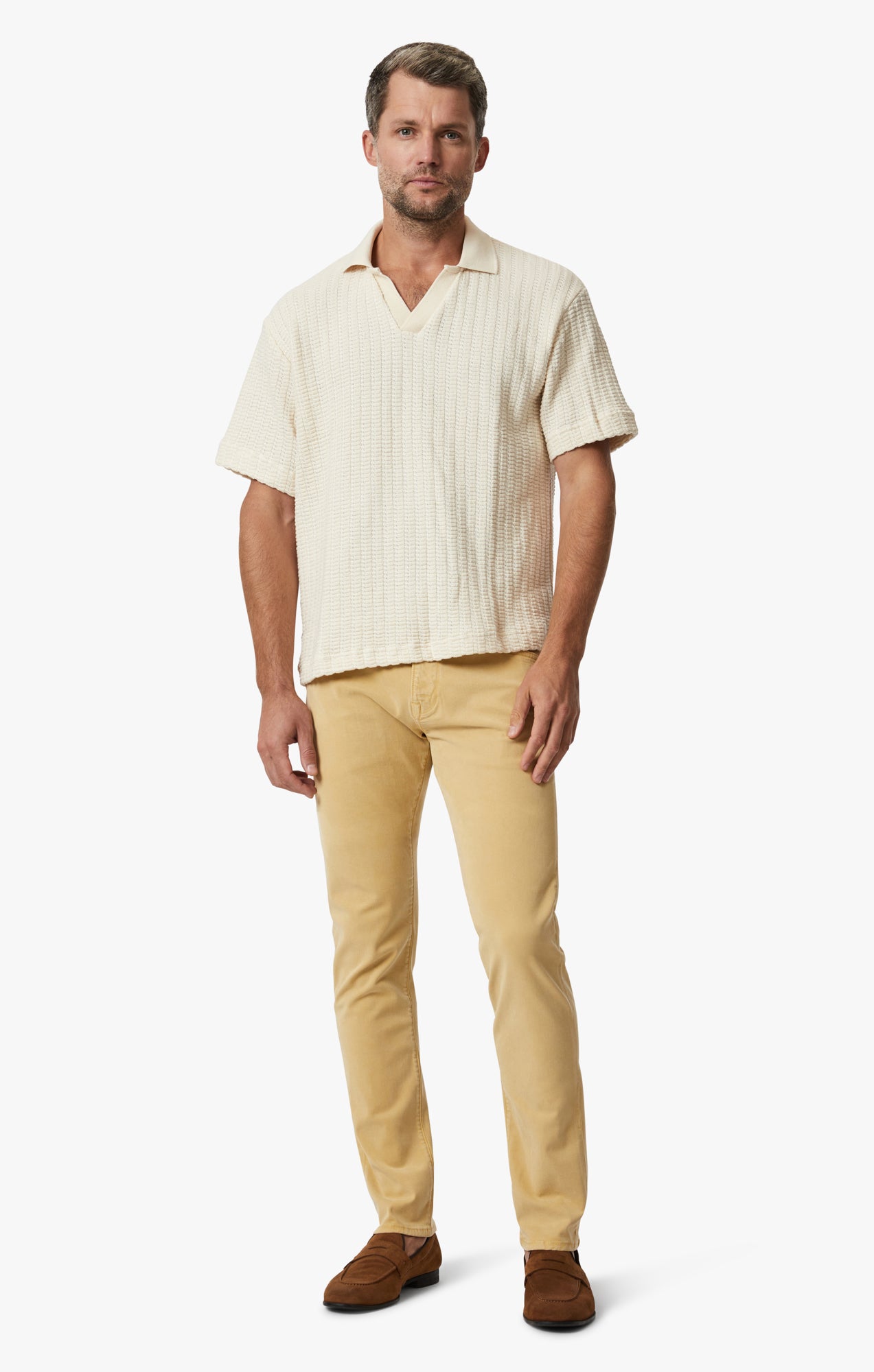 Cool Tapered Leg Pants In Lemon Pepper Brushed Twill