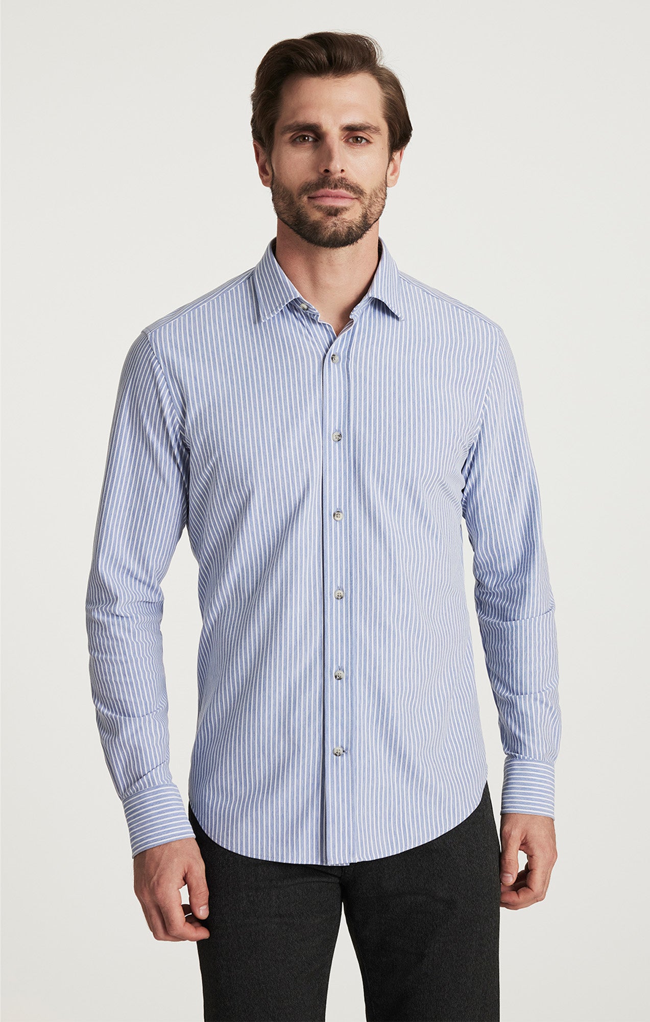 34 Heritage Men's Striped Shirt in Blue – 34 Heritage Canada