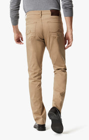 Charisma Relaxed Straight Pants In Khaki Twill