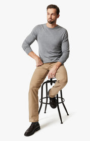 Charisma Relaxed Straight Pants In Khaki Twill