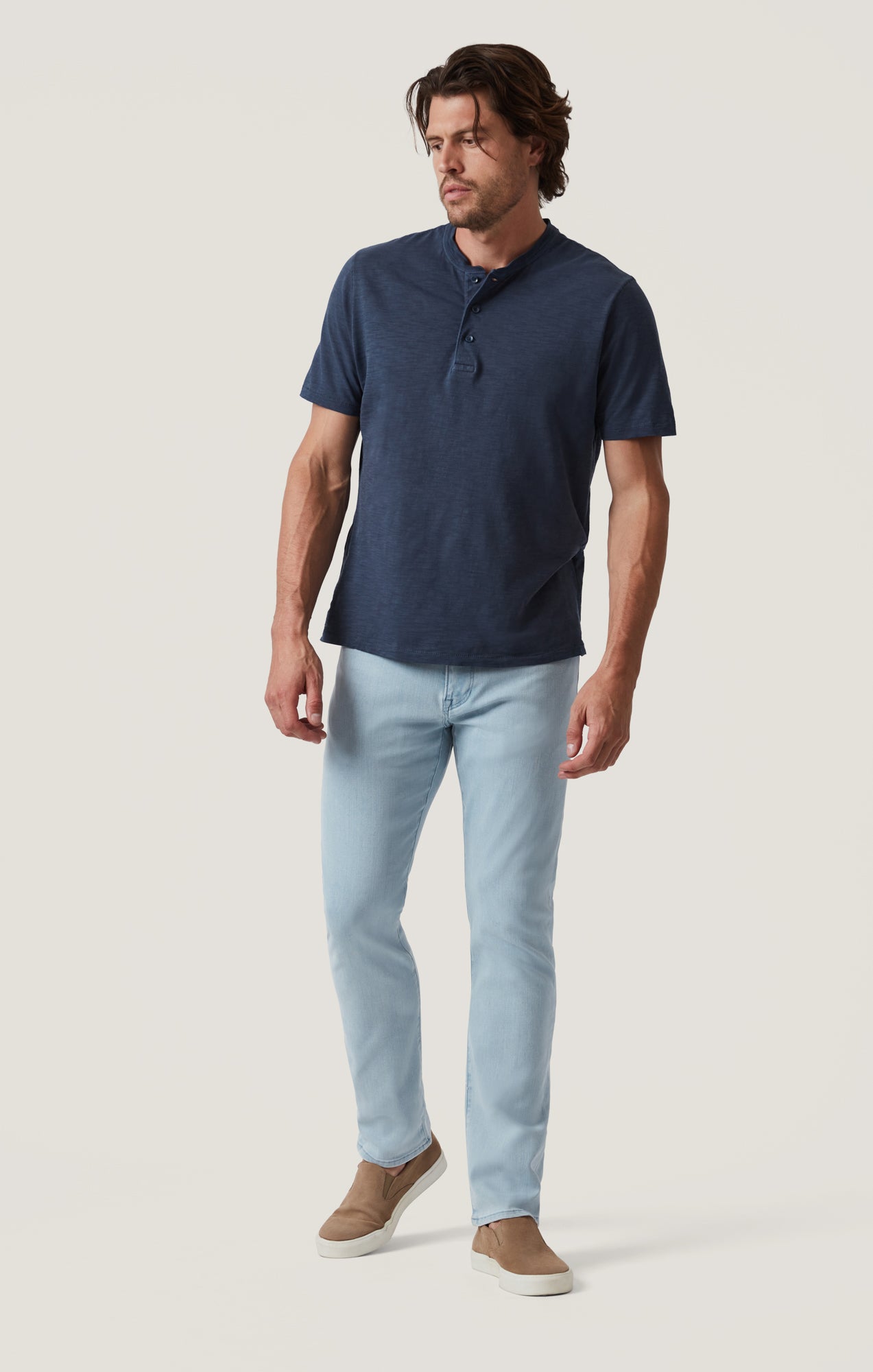 Cool Tapered Leg Jeans in Ice Blue Urban