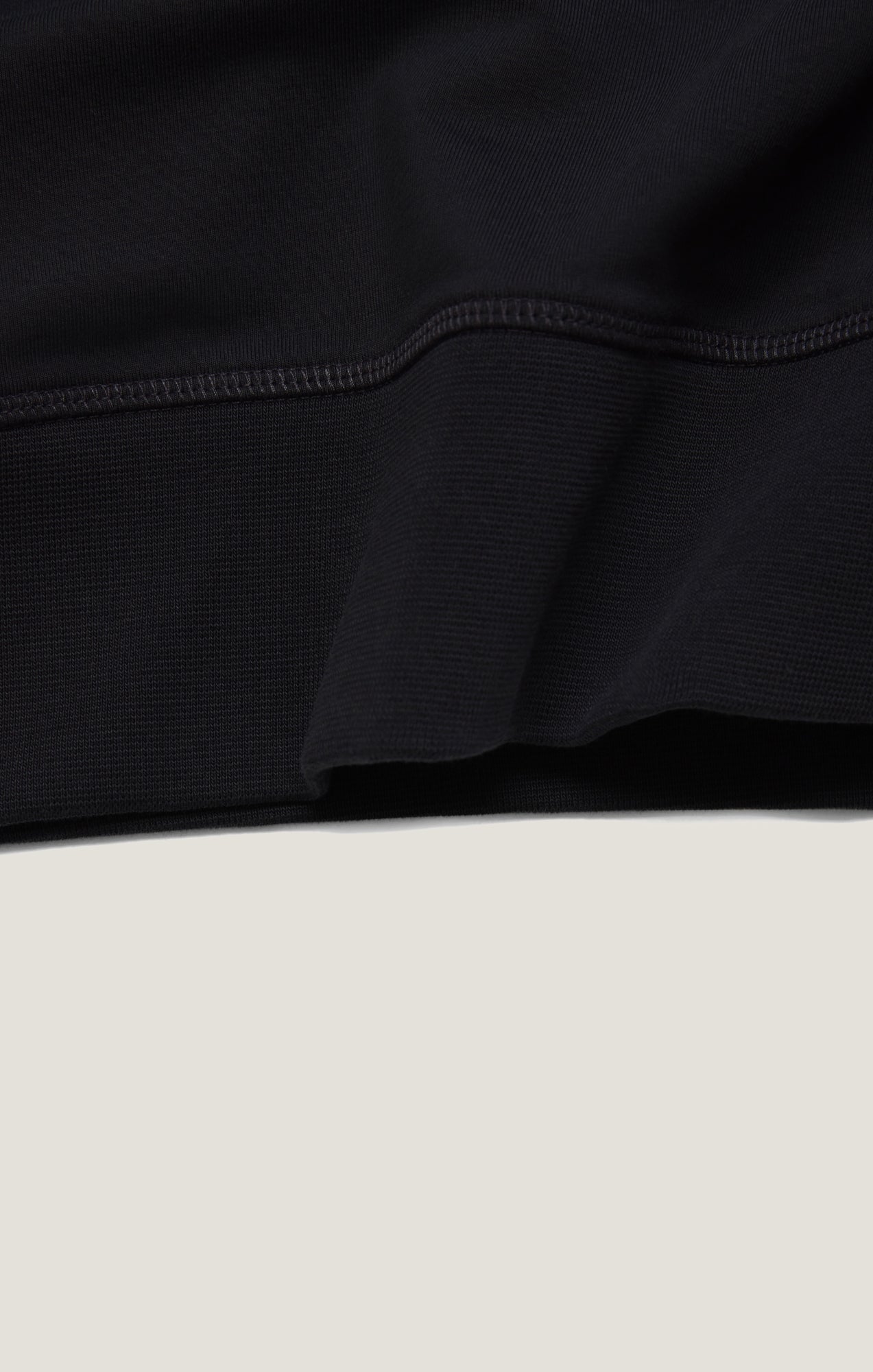 French Terry Crew Sweatshirt In Black