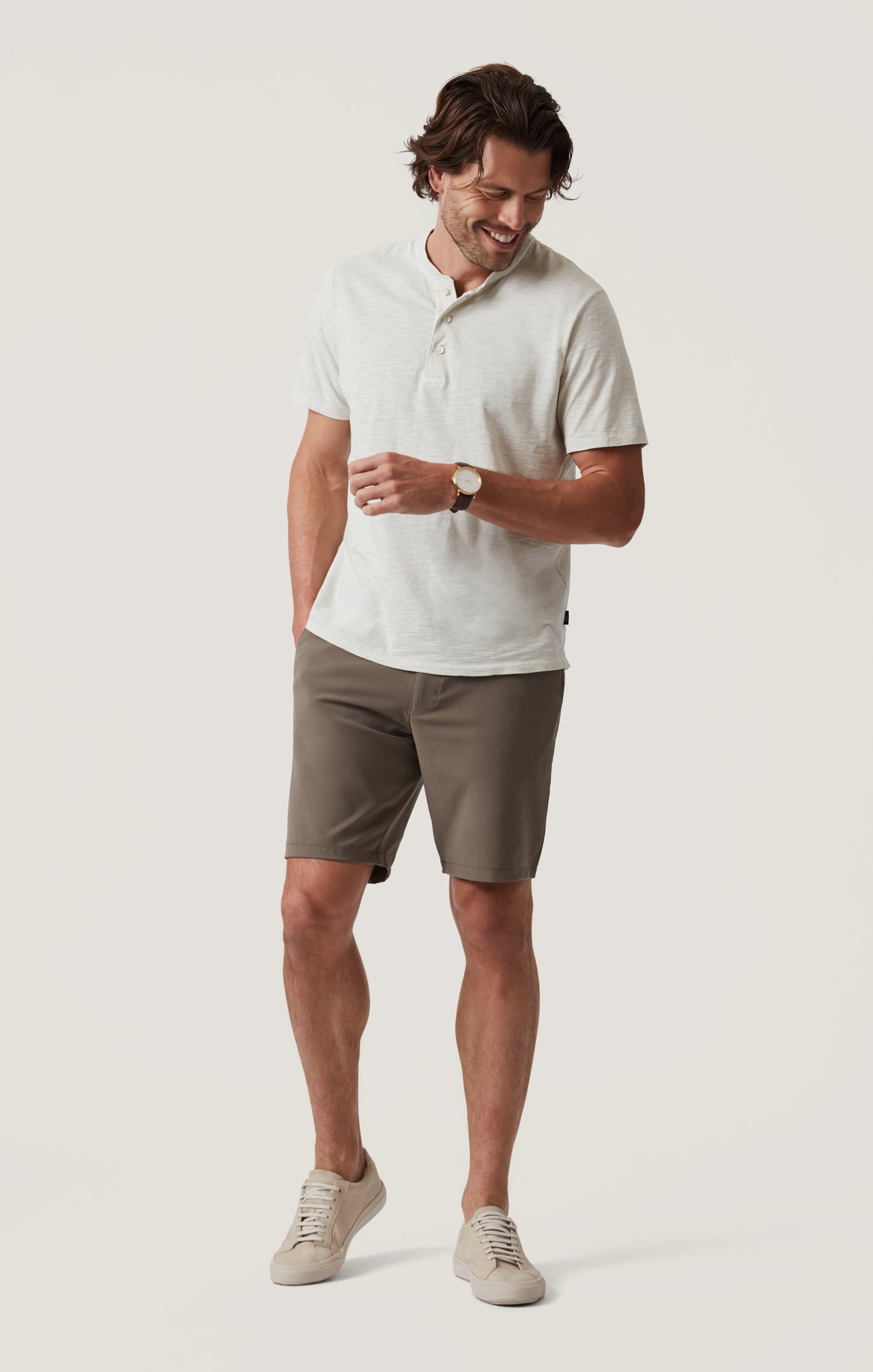 Arizona Shorts in Taupe Commuter Luxe
