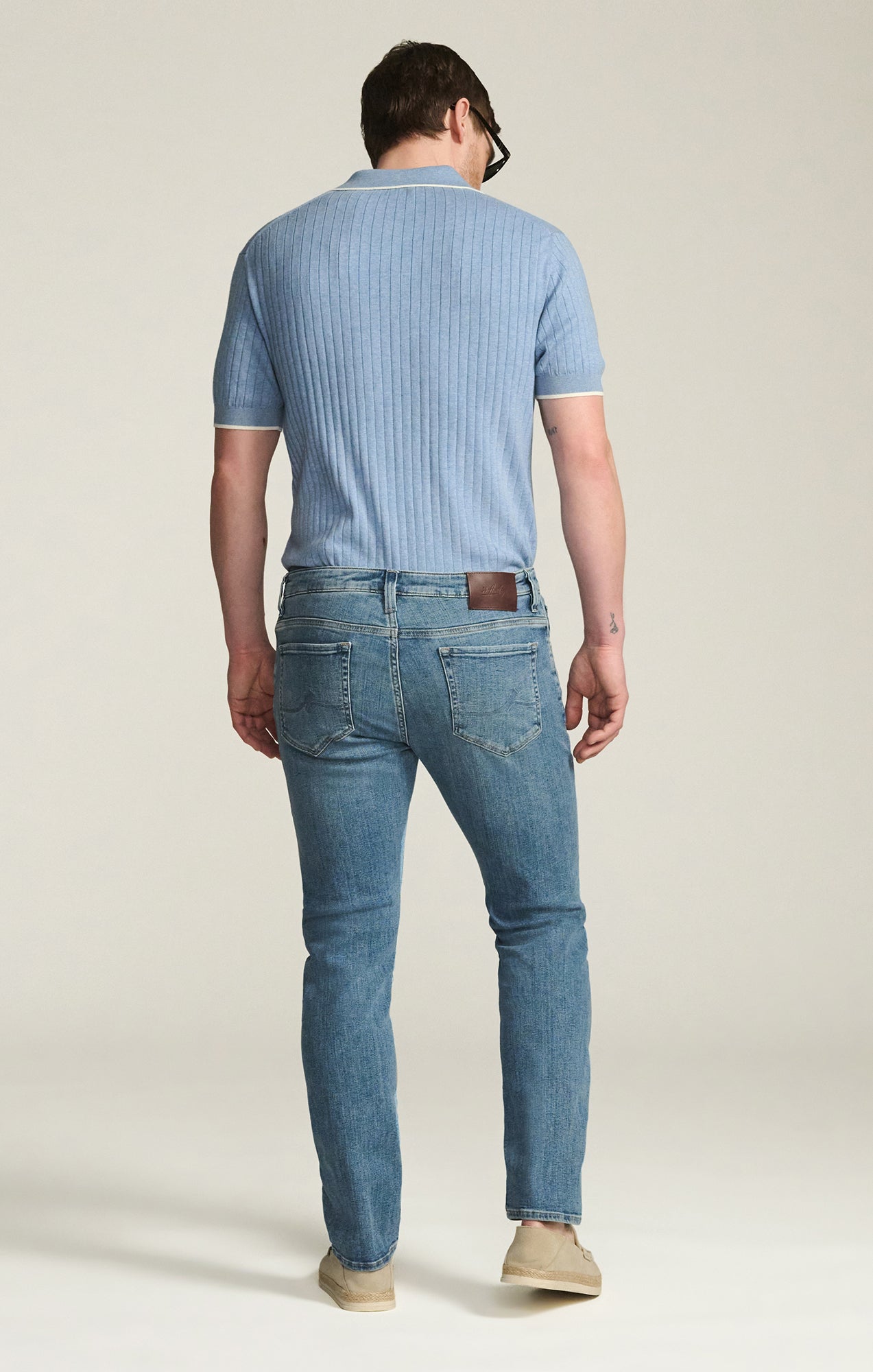 Cool Tapered Leg Jeans in Light Shaded Organic