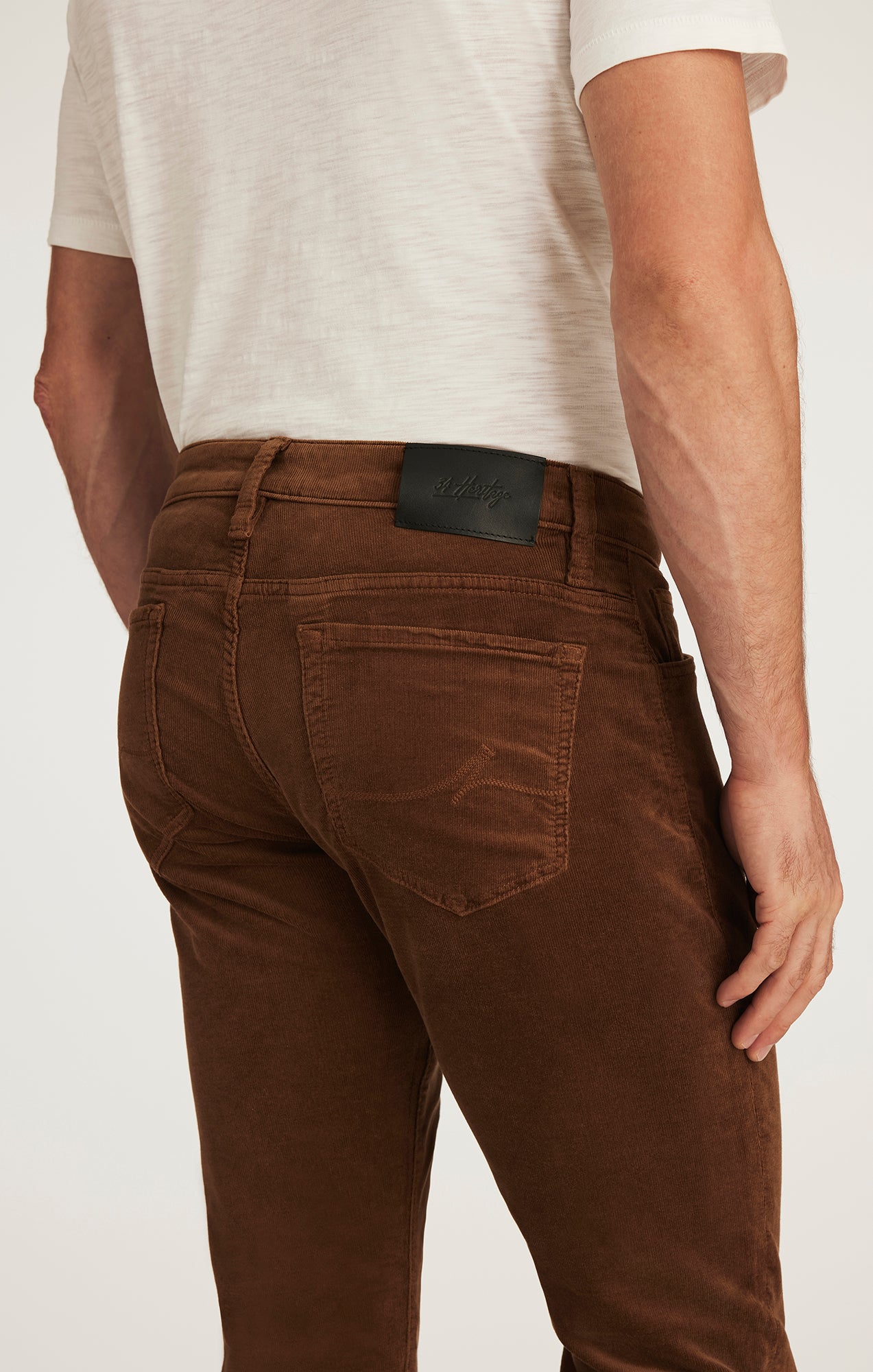 Cool Tapered Leg Pants in Bourbon Cord