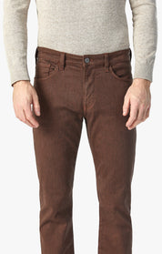 Cool Tapered Leg Pants In Cognac Diagonal