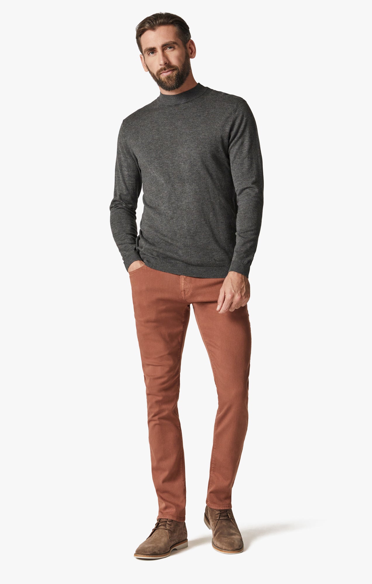 Cool Tapered Leg Pants In Cinnamon Comfort