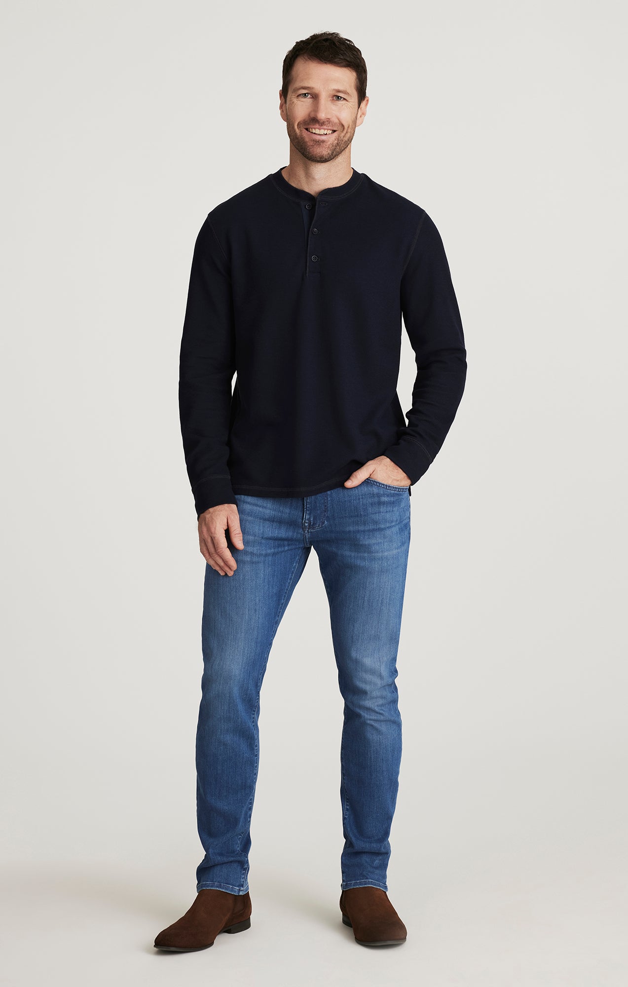 Cool Tapered Leg Jeans in Light Brushed Urban