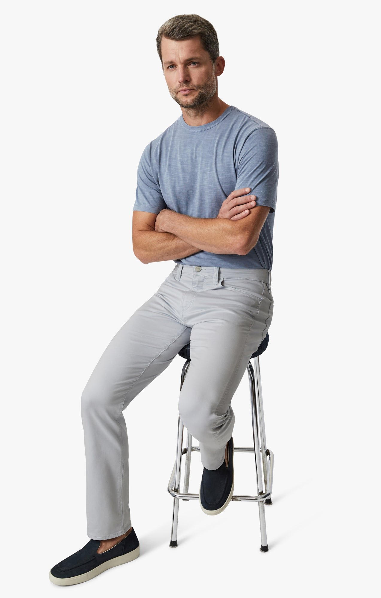 Cool Tapered Leg Pants In Gray Dawn Coolmax