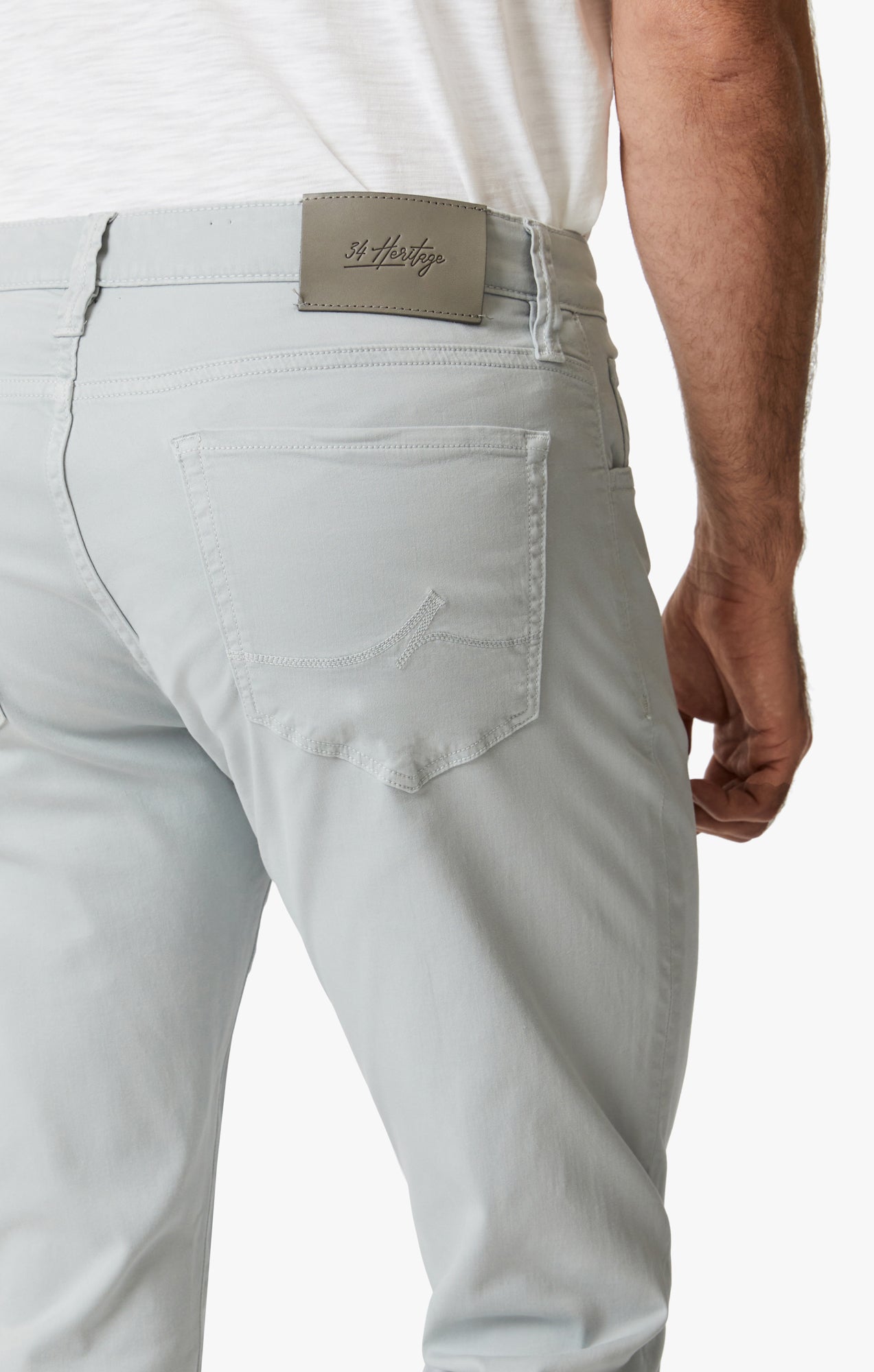 Cool Tapered Leg Pants In Pearl Twill