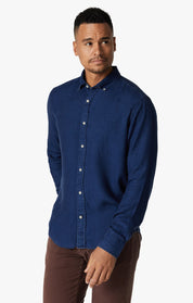 Denim Shirt In Mid Indigo