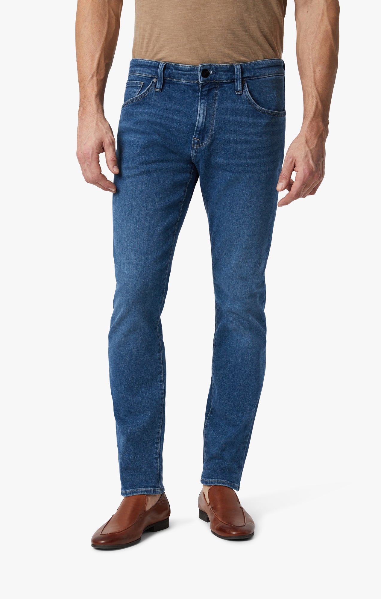 Cool Tapered Leg Jeans In Shaded Blue Selvedge