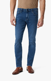 Cool Tapered Leg Jeans In Shaded Blue Selvedge