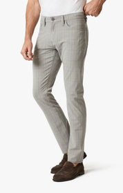 Courage Straight Leg Pants In Grey Checked