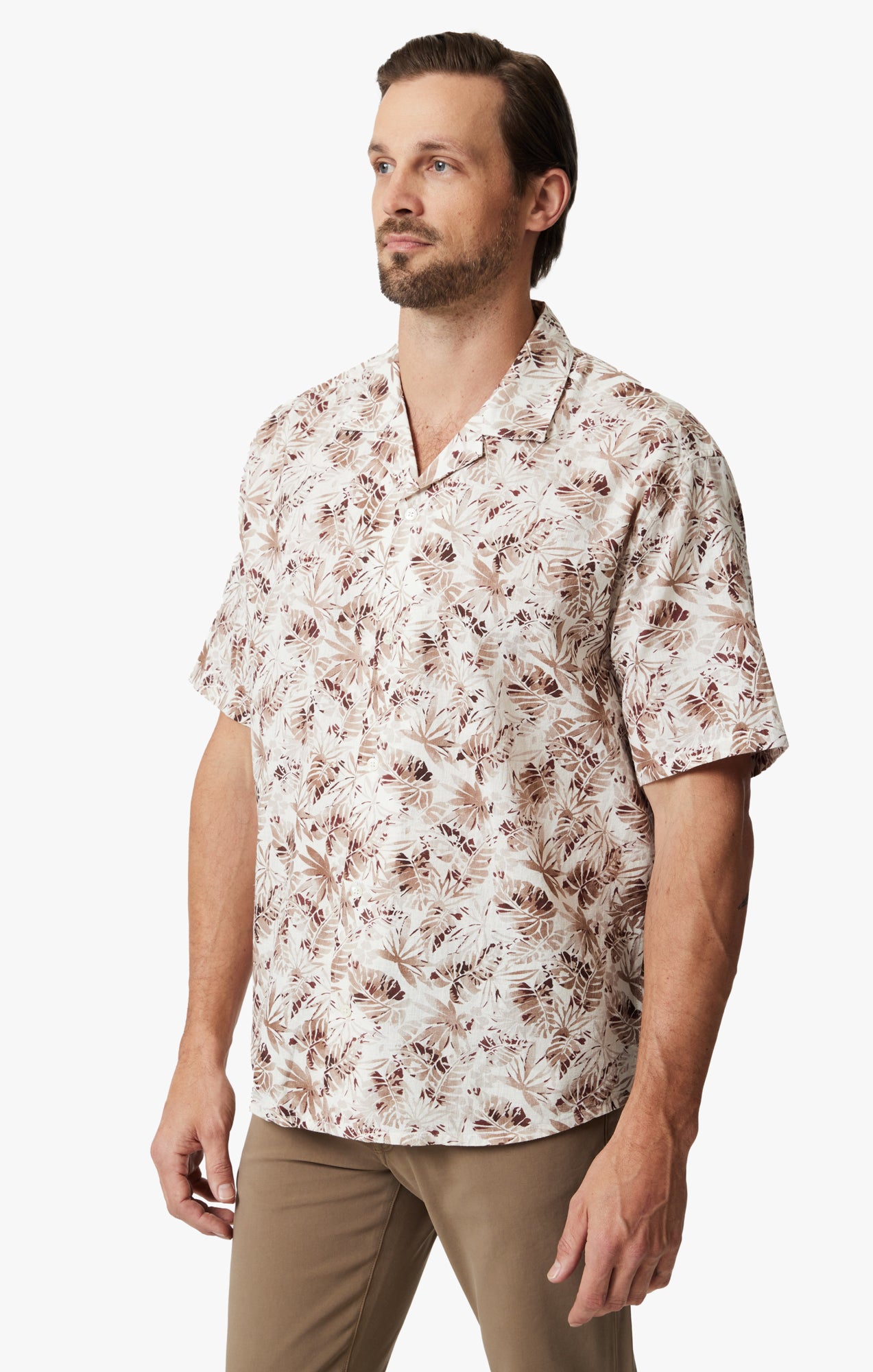 Desert Short Sleeve Shirt In Ecru