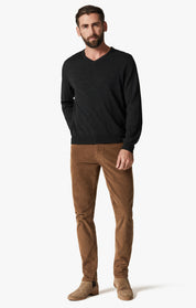 Cool Tapered Leg Pants In Cognac Cord