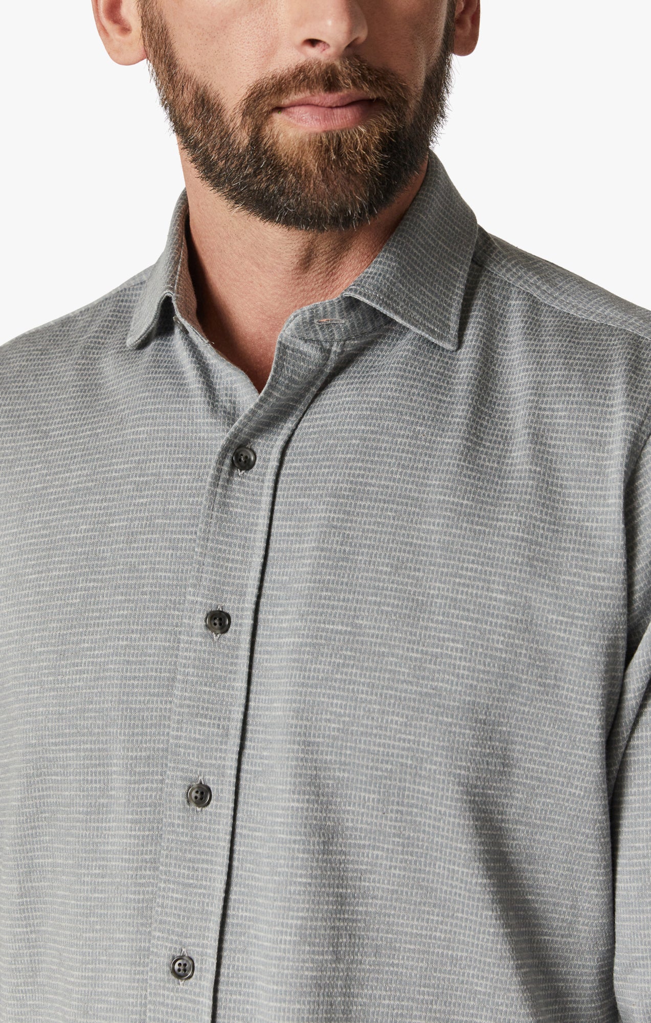 Structured Shirt In Lt Grey