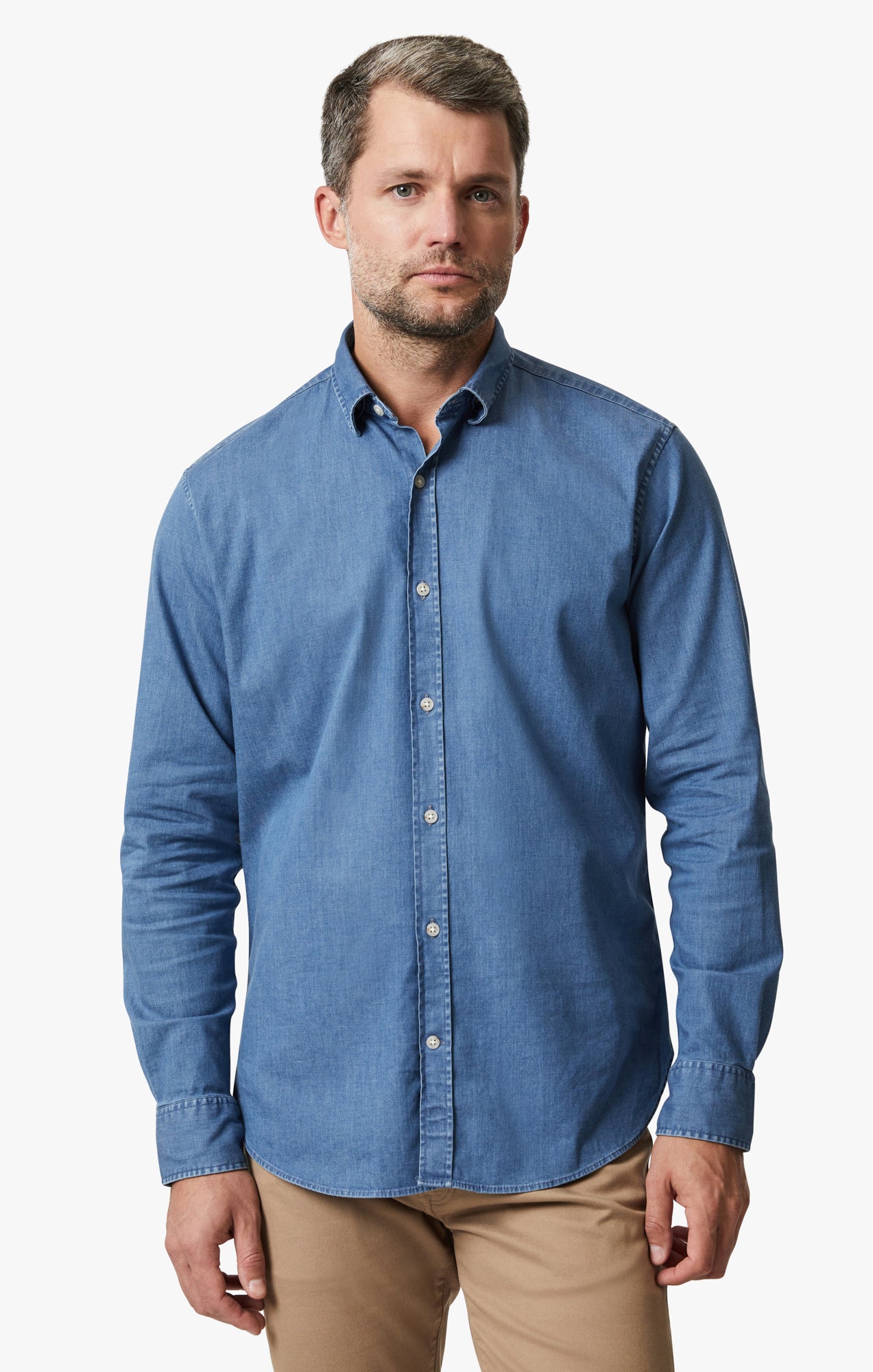 34 Heritage Men s Denim Shirt In Light