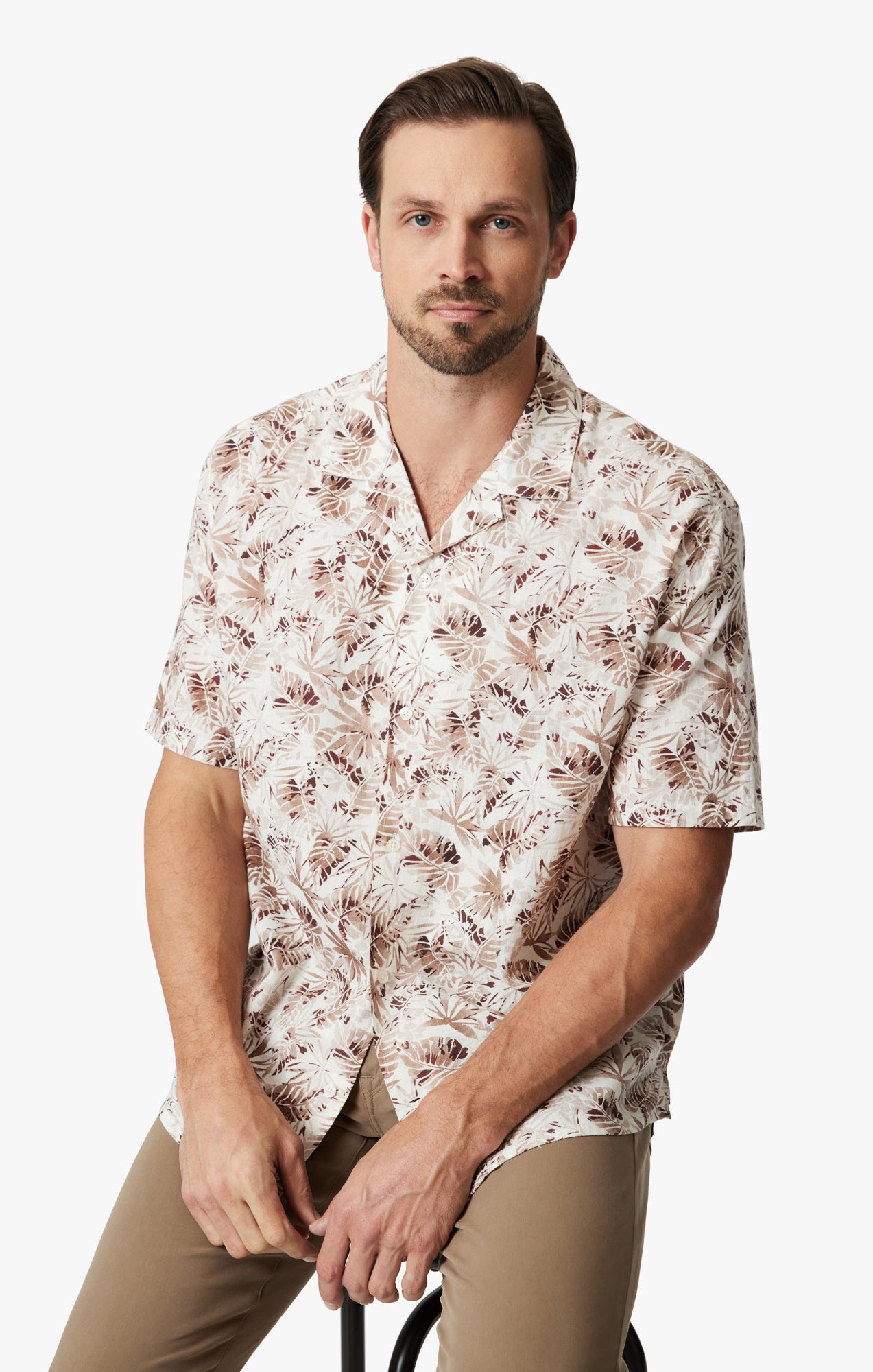 Desert Short Sleeve Shirt In Ecru