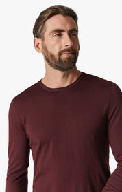 Crew Neck Sweater In Decadent Chocolate