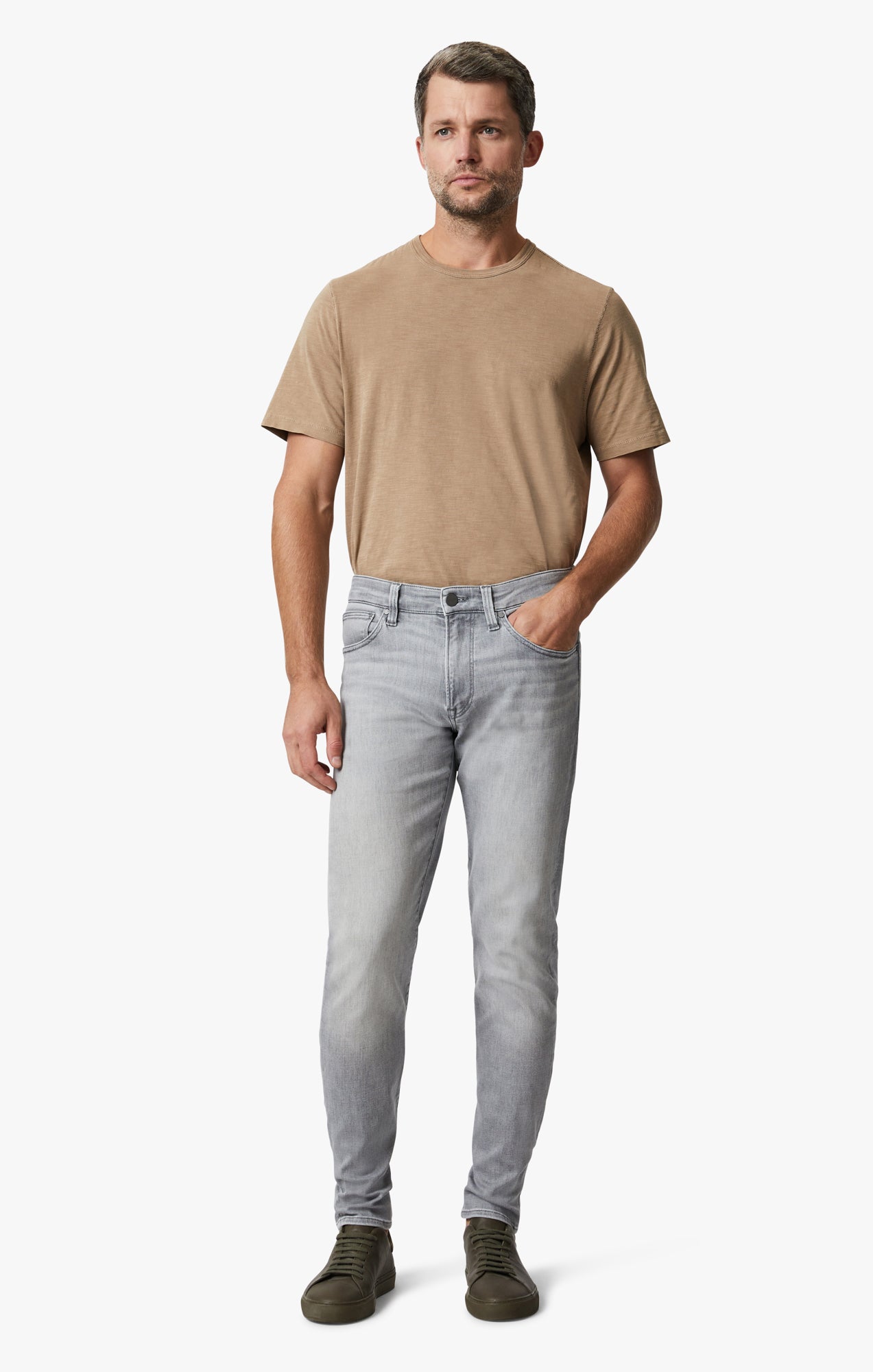 Cool Tapered Leg Jeans In Light Grey Urban - Main Image