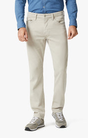 Courage Straight Leg Pants In Oyster Herringbone