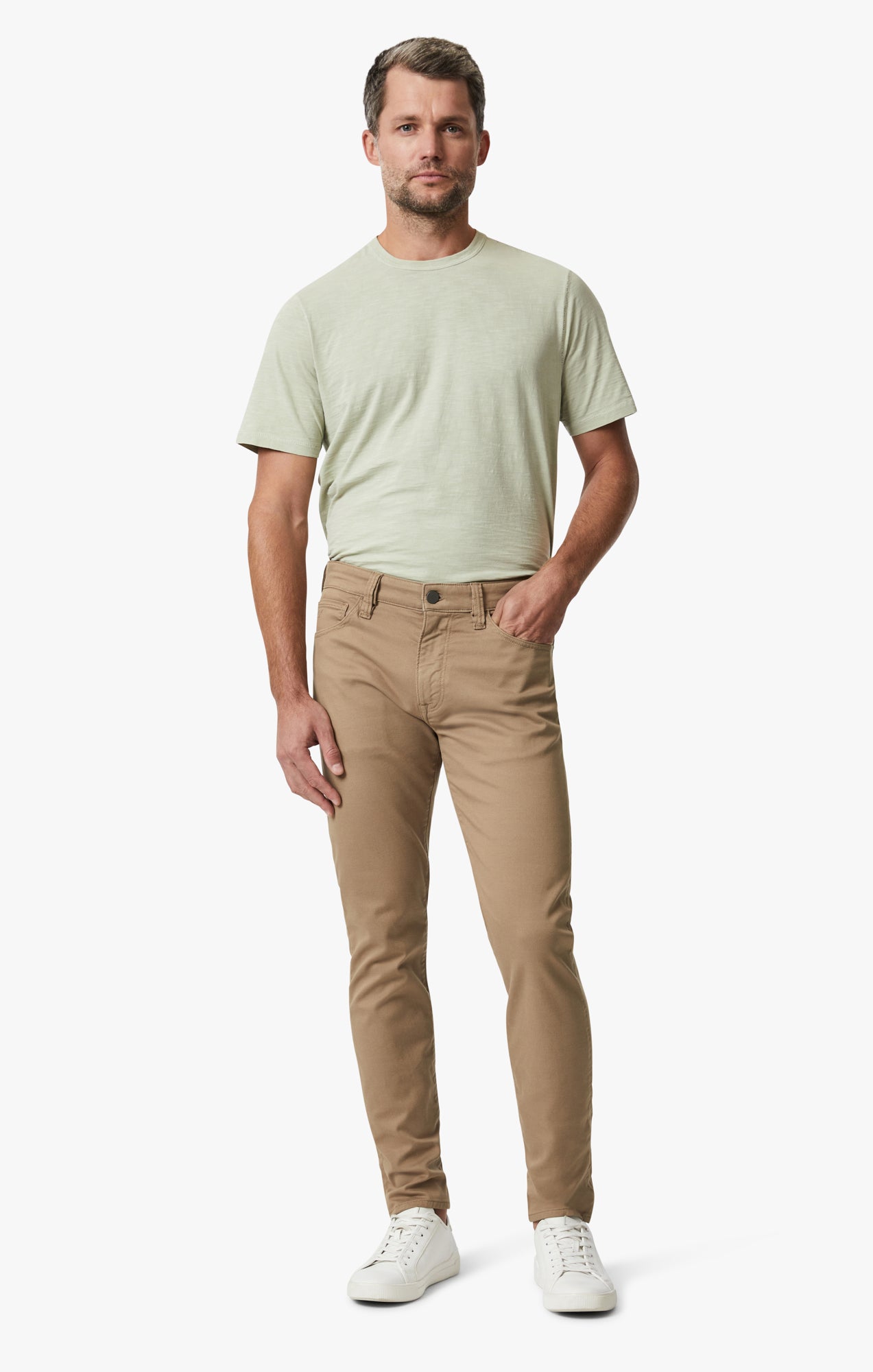 Cool Tapered Leg Pants In Khaki CoolMax - Main Image