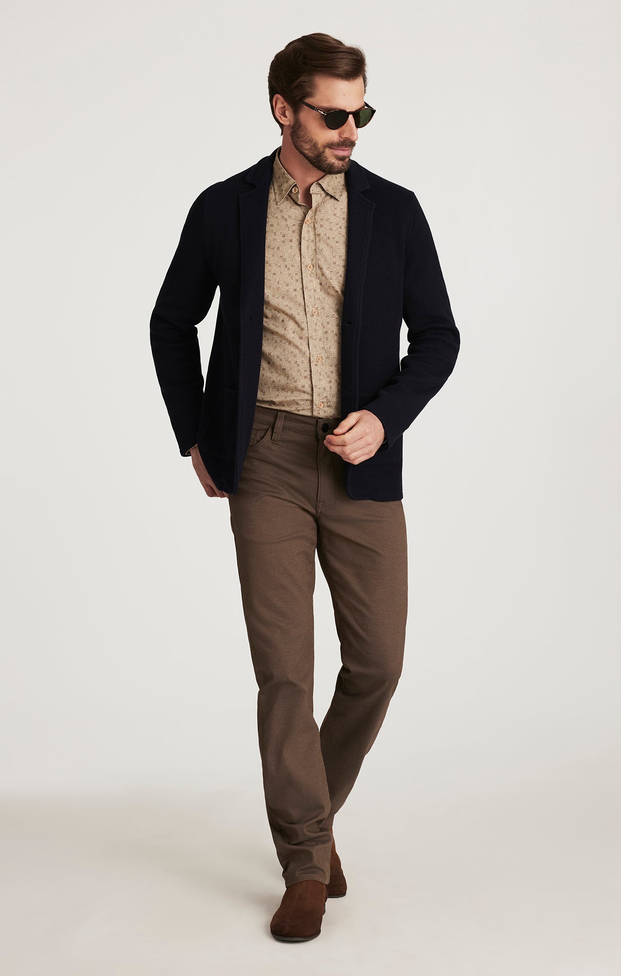 34 Heritage Men's Courage Straight Leg Pants In Espresso Coolmax