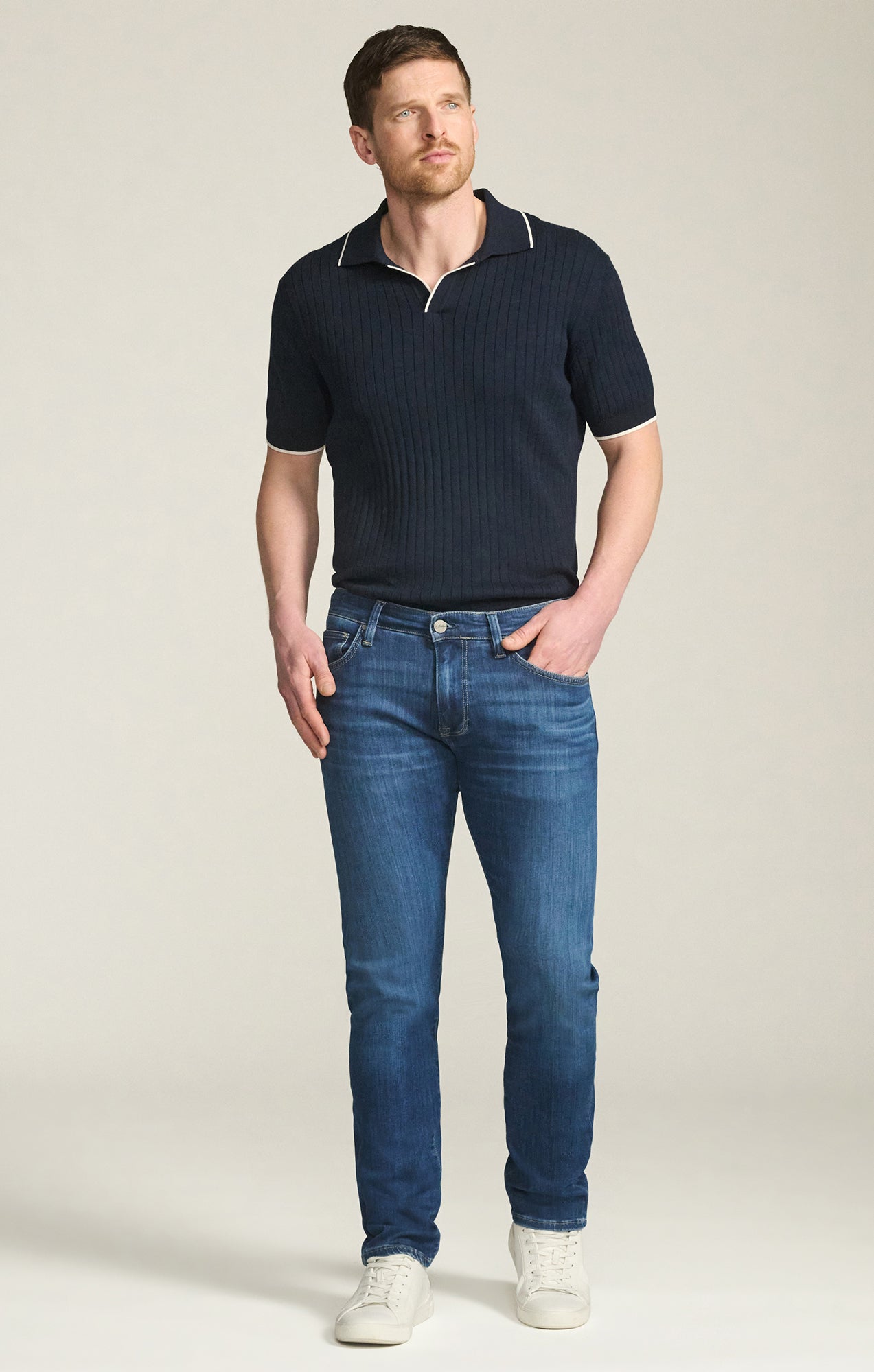 Cool Tapered Leg Jeans in Ocean Refined