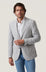 Matteo Checked Blazer in Grey Melange