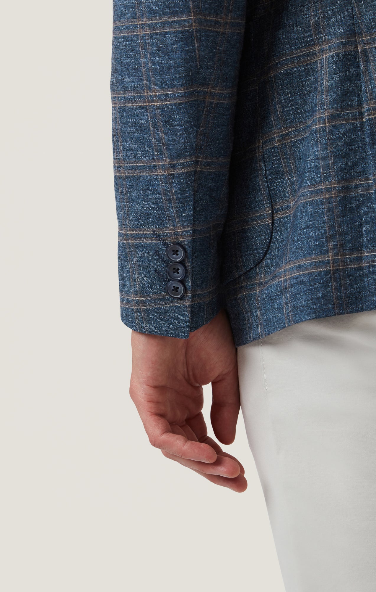 Matteo Checked Blazer in Blue