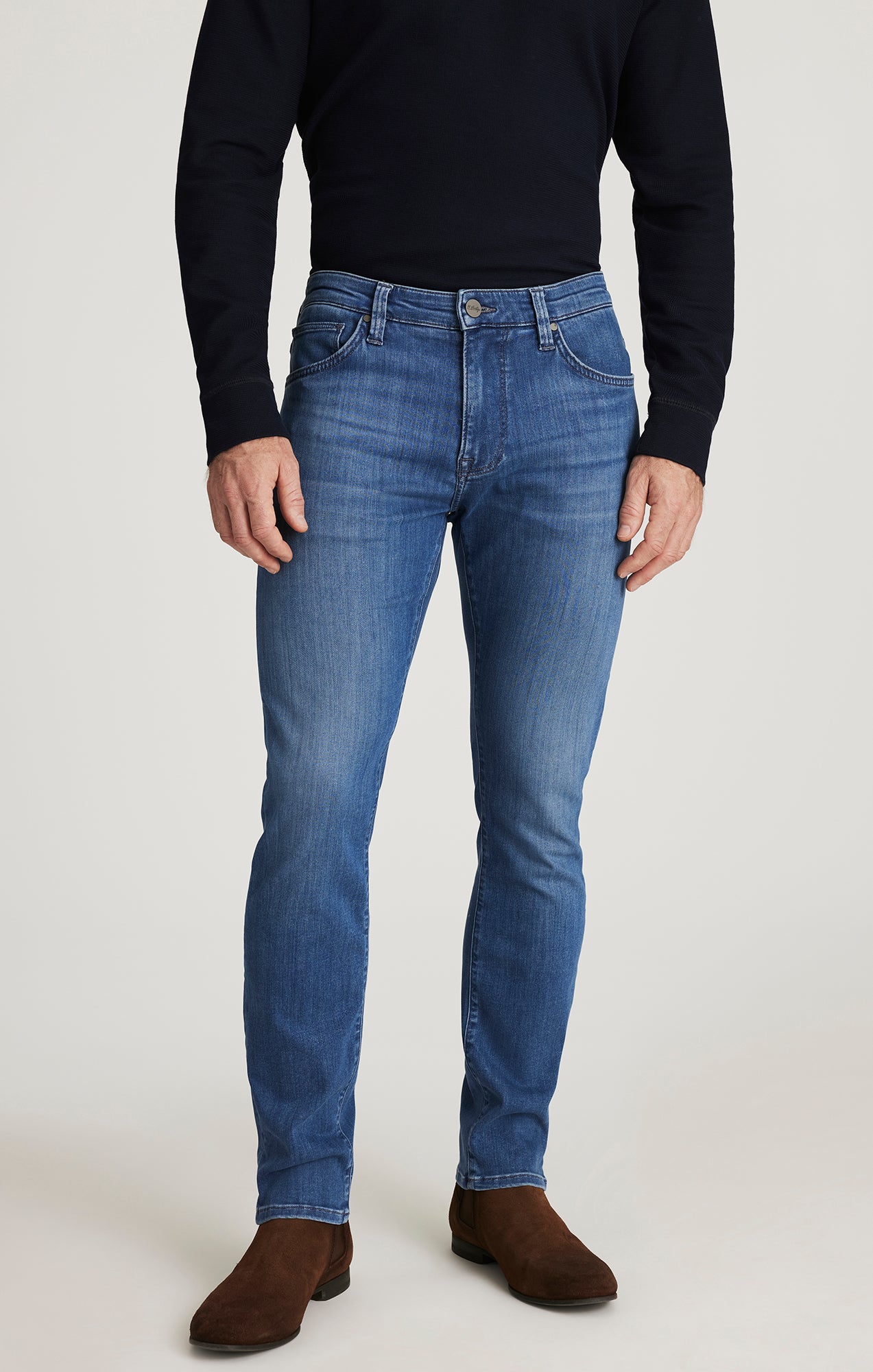 Cool Tapered Leg Jeans in Light Brushed Urban