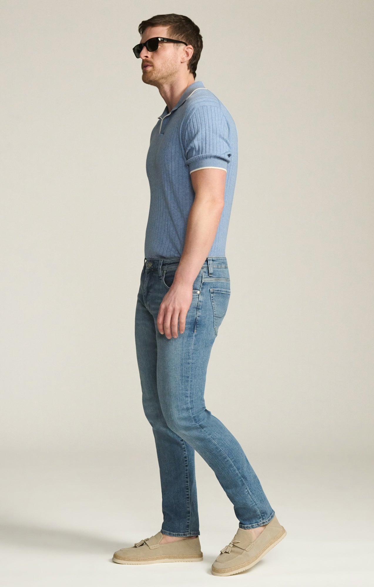 Cool Tapered Leg Jeans in Light Shaded Organic