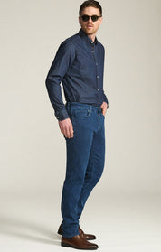 Champ Athletic Fit Jeans in Night Blue Urban