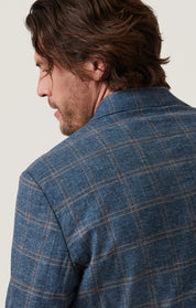 Matteo Checked Blazer in Blue