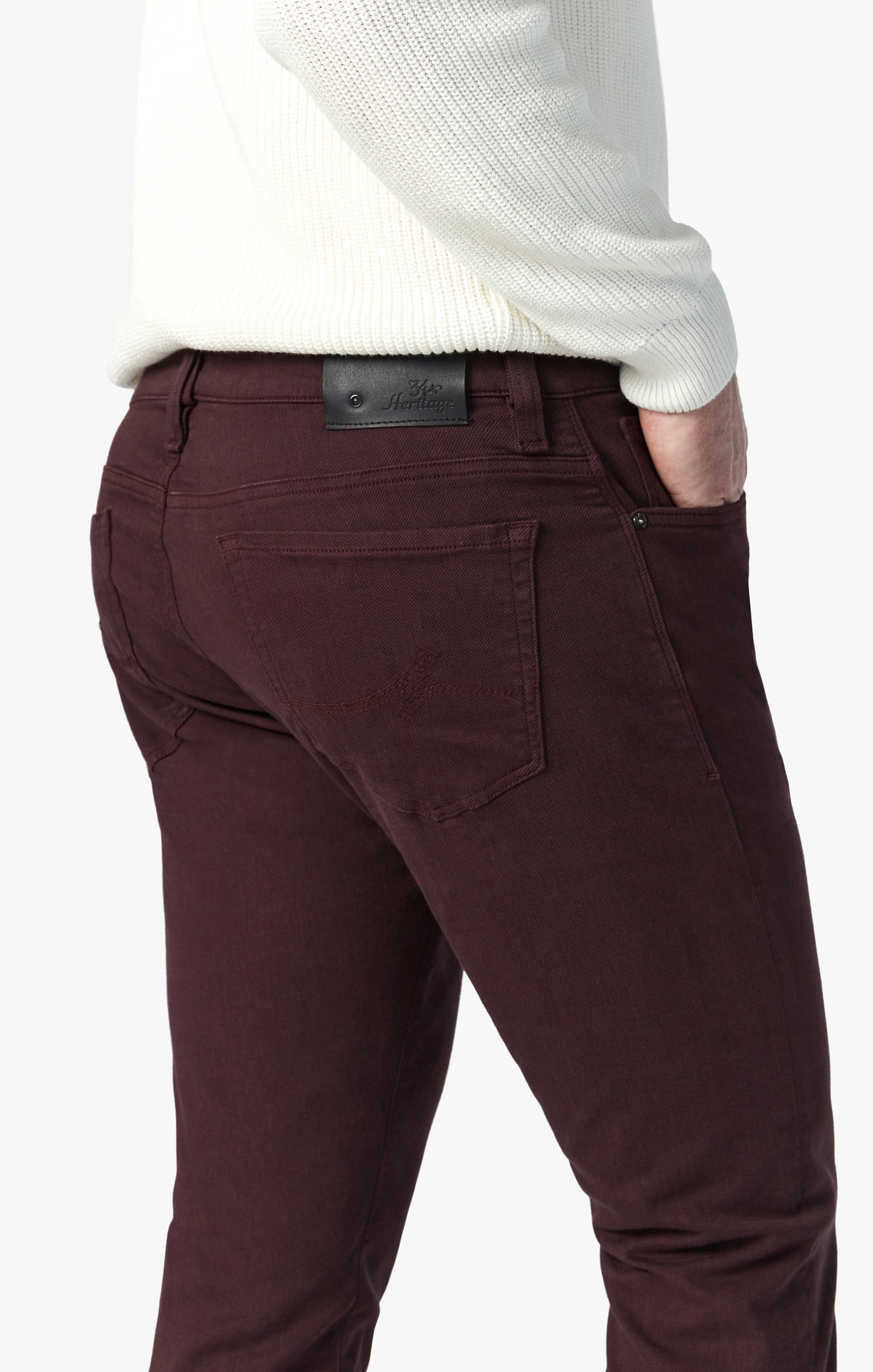 Cool Slim Leg Pants in Merlot Diagonal