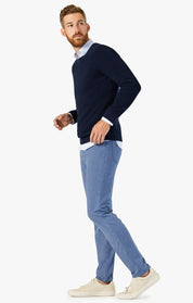 Cool Tapered Leg Pants In Navy Melange
