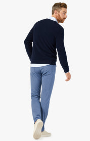 Cool Tapered Leg Pants In Navy Melange