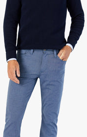 Cool Tapered Leg Pants In Navy Melange