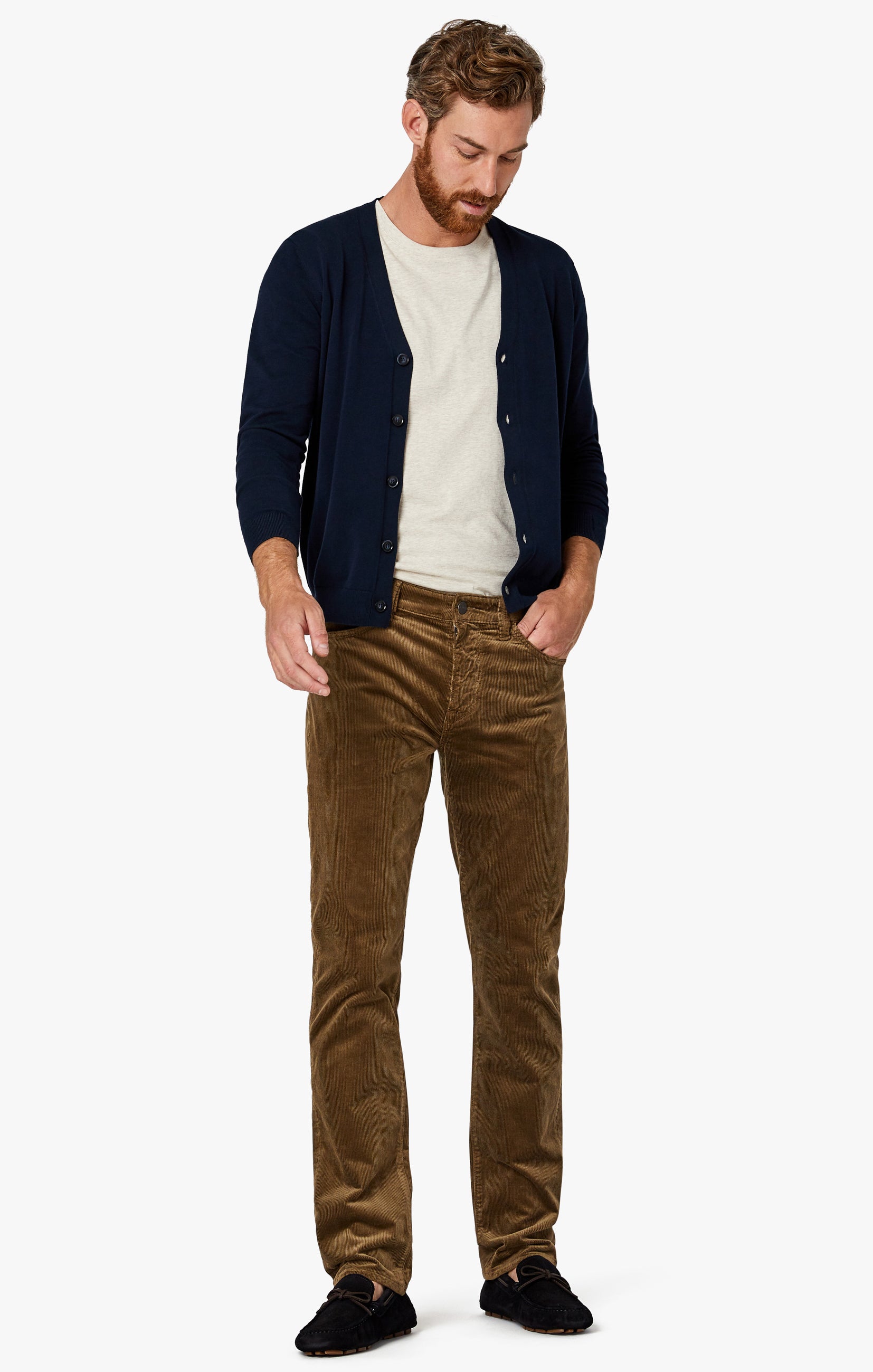 Courage Straight Leg Pants In Tobacco Cord