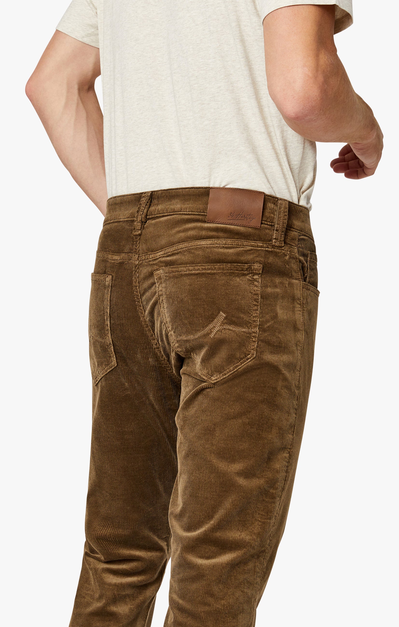 Courage Straight Leg Pants In Tobacco Cord