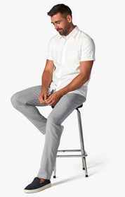 Verona Slim Leg Chino Pants In Grey High-Flyer