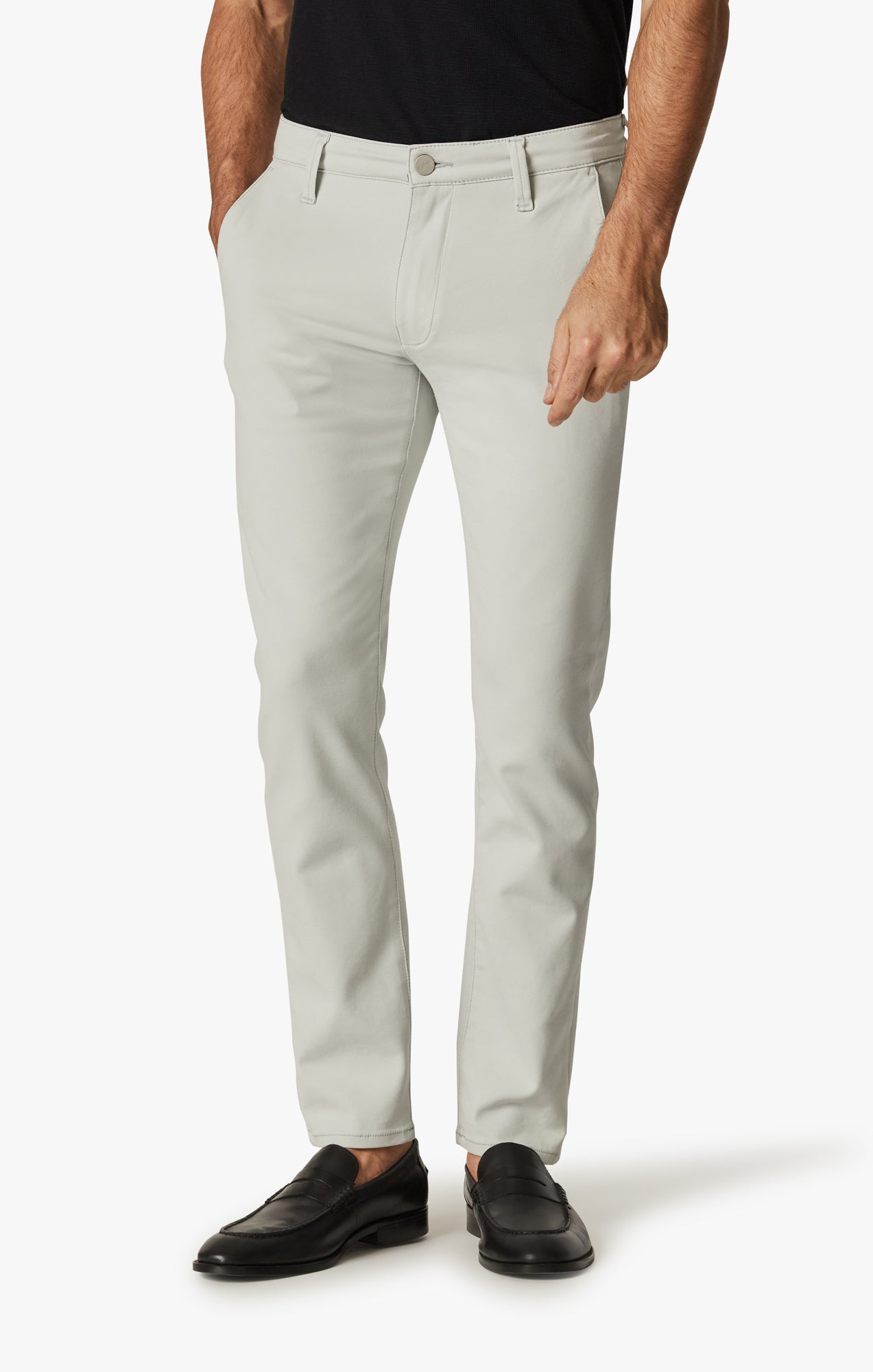 Verona Slim Leg Chino Pants In Stone High-Flyer