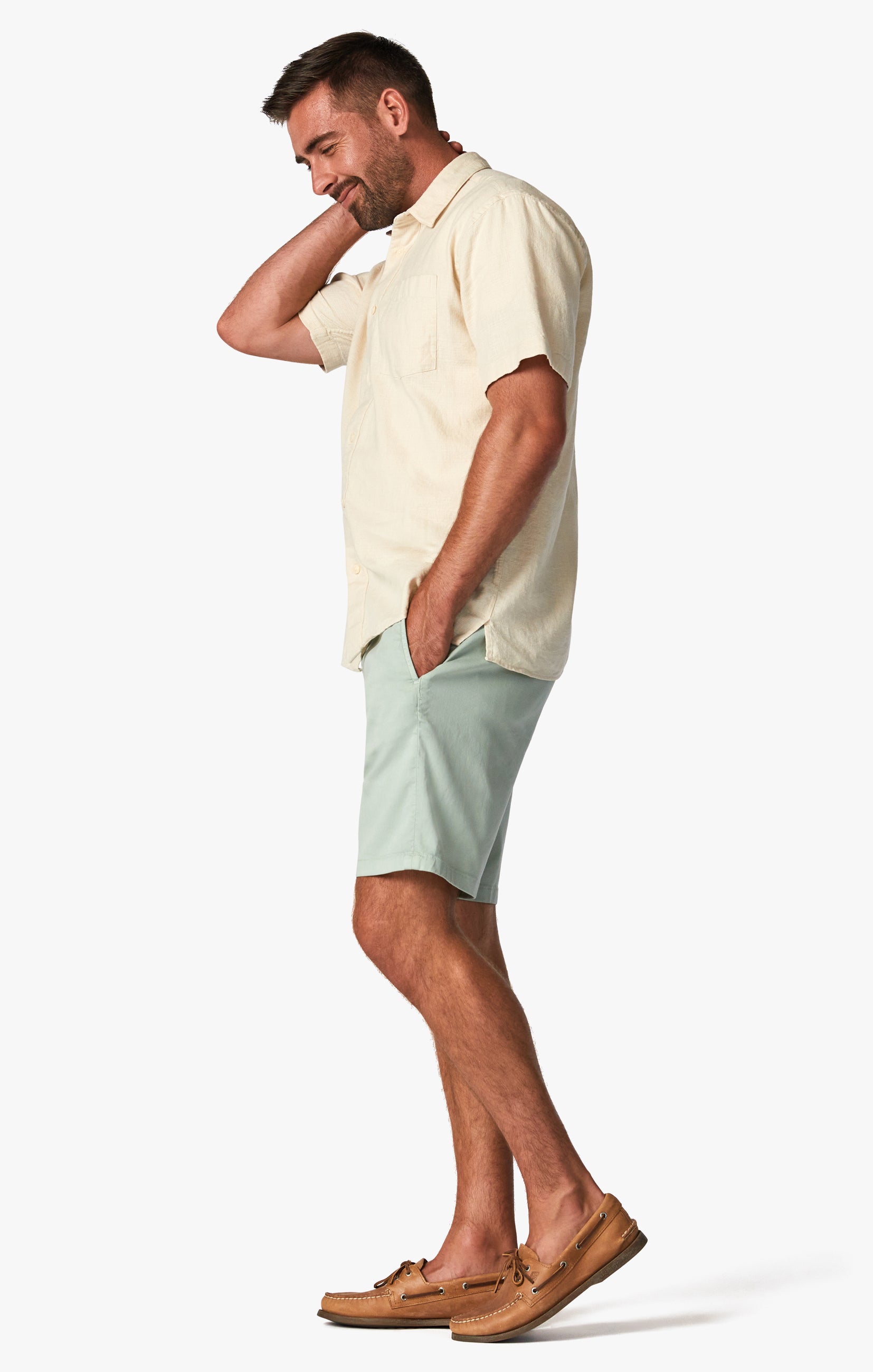 Nevada Shorts In Mint Soft Touch