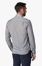 Leaf Design Shirt Grey Melange