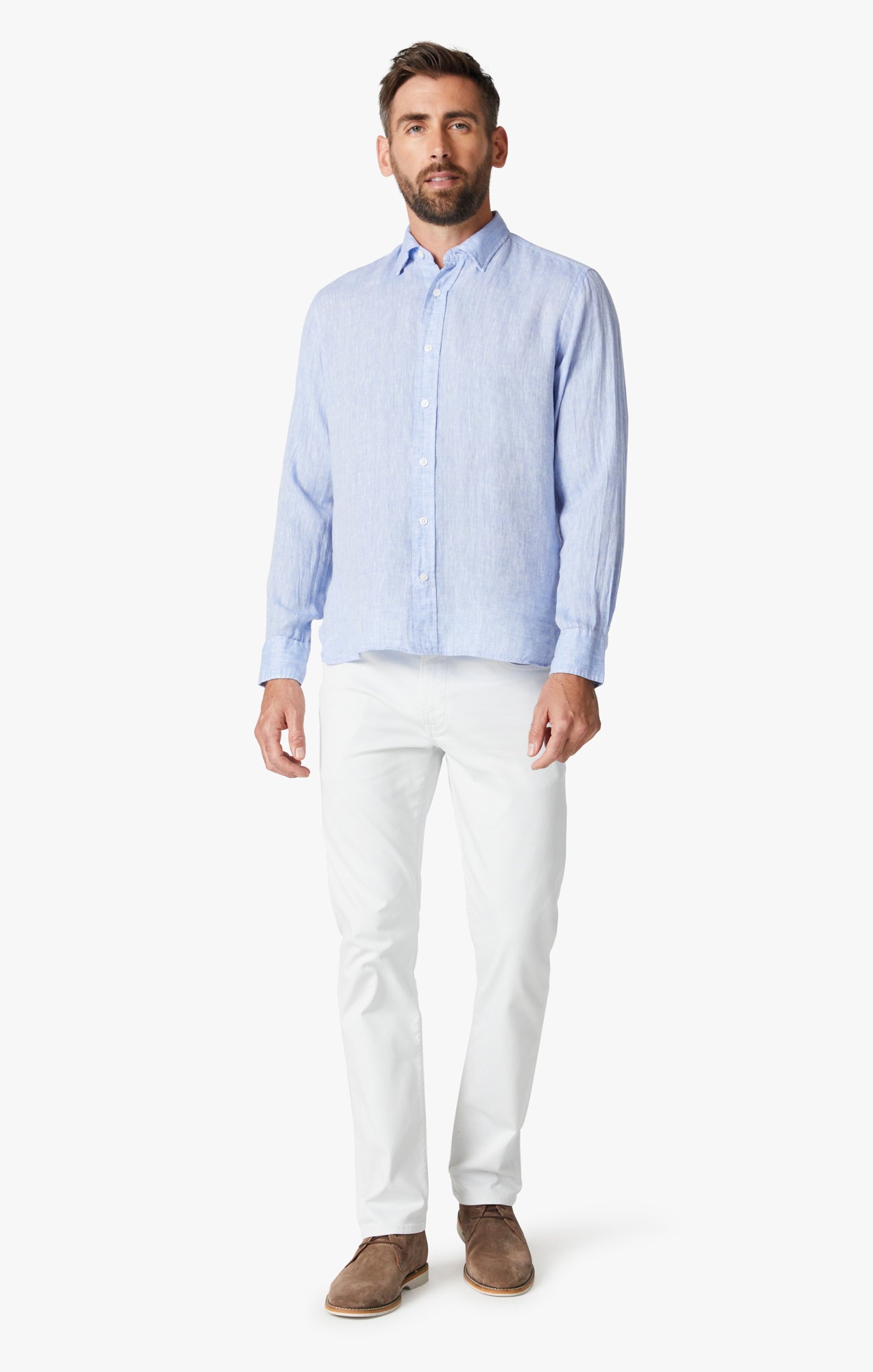 Linen Chambray Shirt in Hawaiian Ocean
