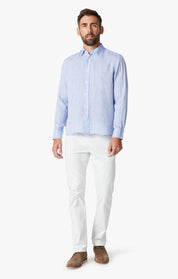 Linen Chambray Shirt in Hawaiian Ocean