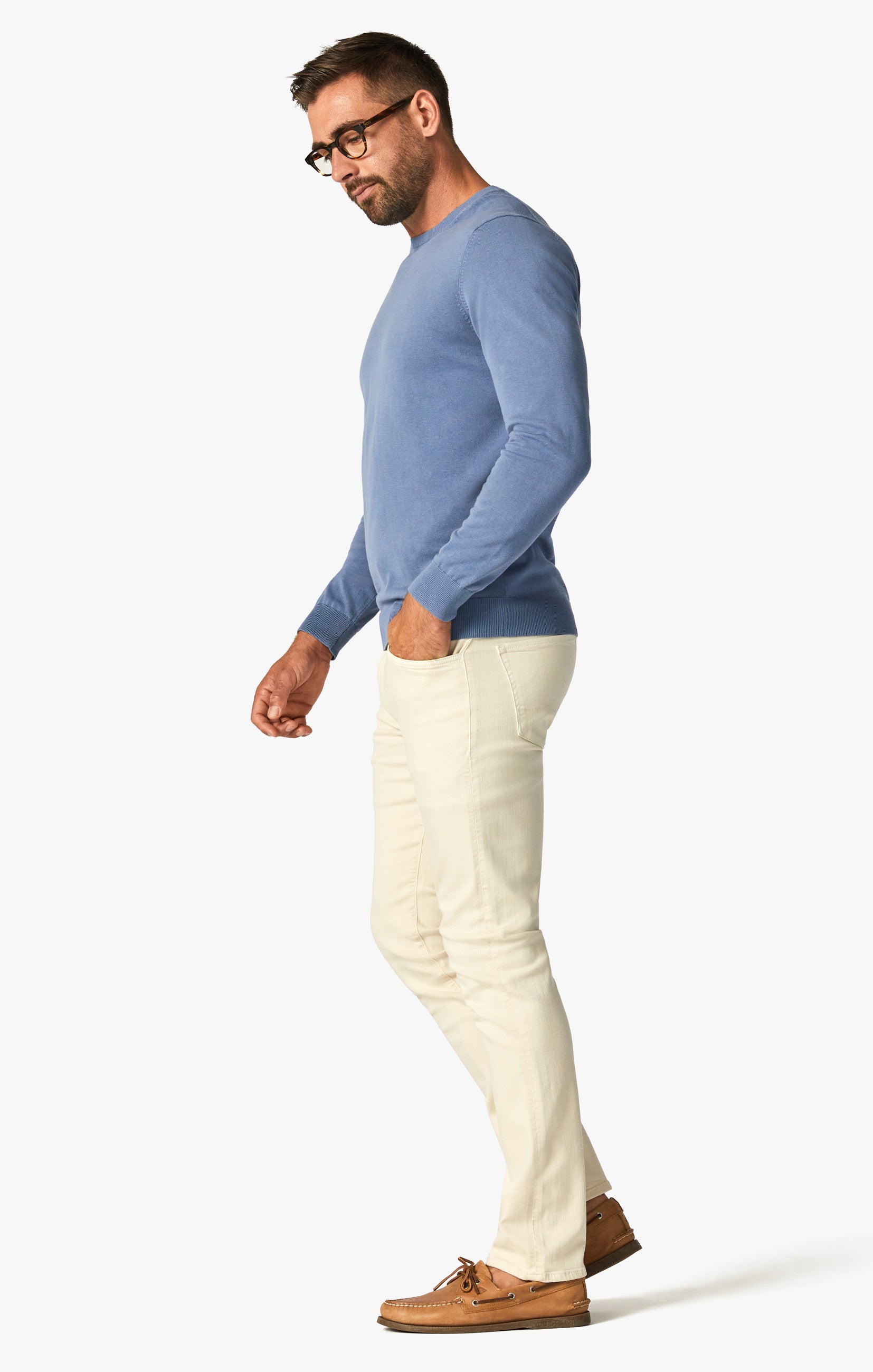 Cool Tapered Leg Pants In Silver Birch Comfort Image 3