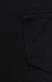 Slub Crew Neck T-Shirt in Black
