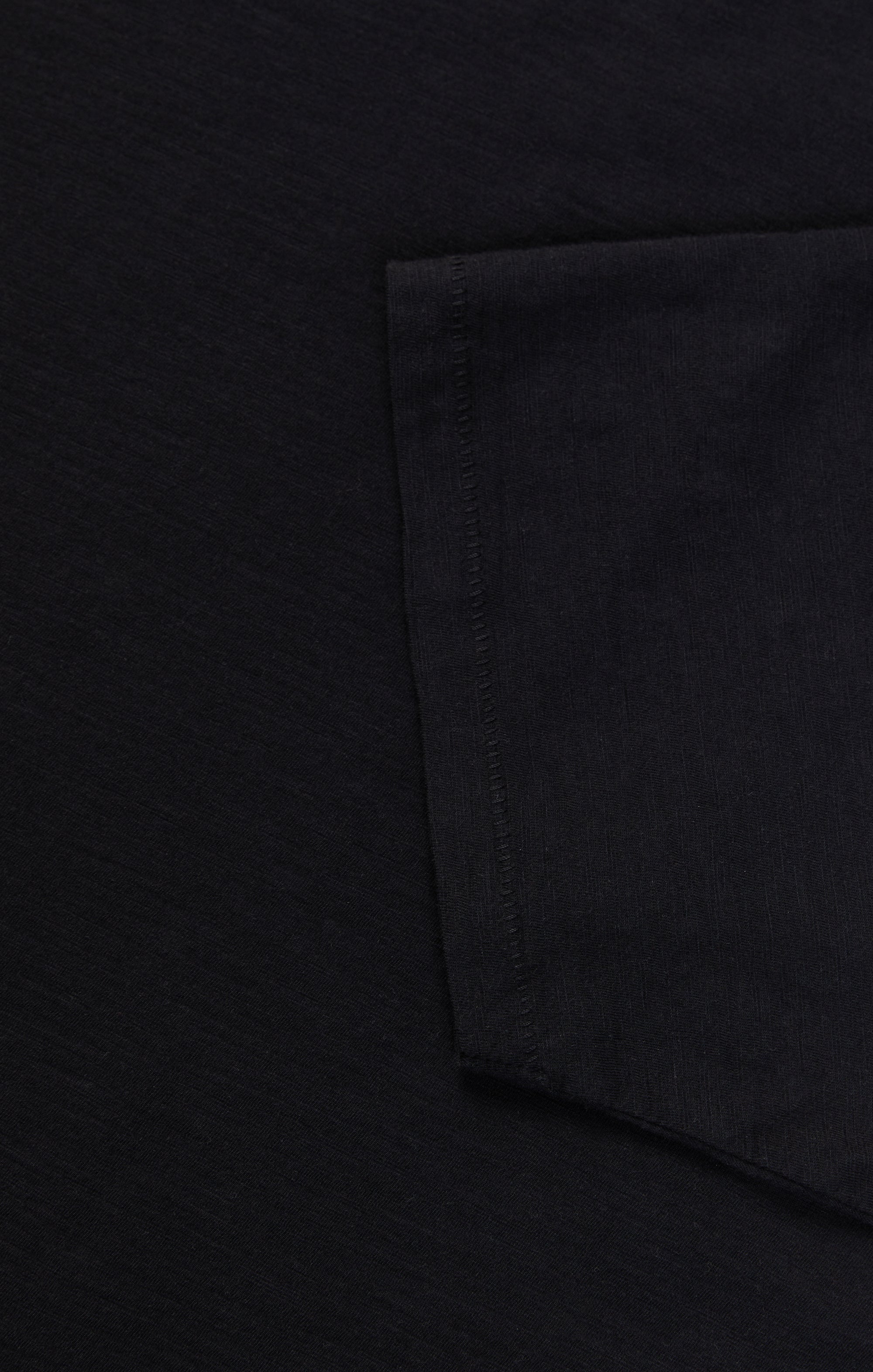 Slub Crew Neck T-Shirt in Black